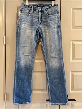 BKE Men's Faded Light Blue Jake Straight Jeans